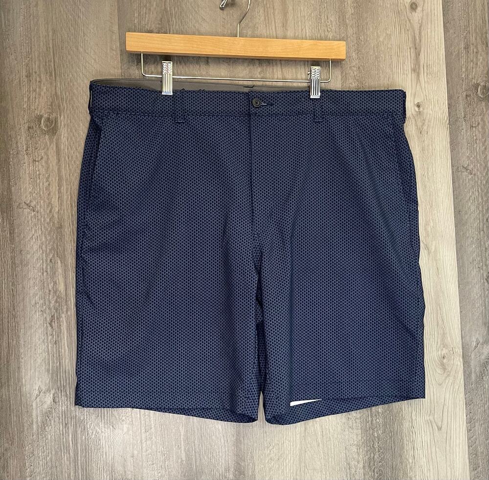 Ben Hogan Men’s Golf Shorts Size 40 Navy Blue Geometric Stretch Performance 8.5”